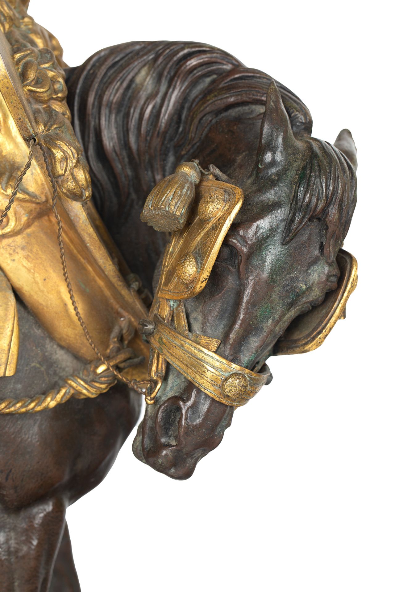 A BRONZE SCULPTURE OF A BRIDLED HORSE, CAST BY A. SADOUX (FRENCH LATE 19TH CENTURY) - Bild 3 aus 6