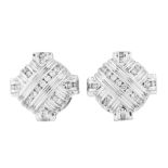 14KT WHITE GOLD STUD EARRINGS