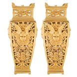 A PAIR OF CONTINENTAL ORMOLU VASES, 19TH CENTURY