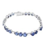 SAPPHIRE AND DIAMOND BRACELET