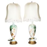 A PAIR FRENCH PORCELAIN TABLE LAMPS, EARLY 20TH CENTURY