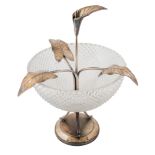 AN AMERICAN SILVER-PLATED LILY DISH, MERIDEN B. COMPANY, MERIDEN, CONNECTICUT, 1847-1855