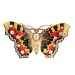 JEWELED BUTTERFLY BROOCH