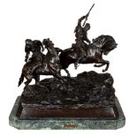 A LATE 20TH CENTURY BRONZE CASTING AFTER VASILY GRACHEV (RUSSIAN 1831-1905)
