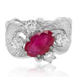 RUBY AND DIAMOND RING