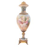 AN ORMOLU-MOUNTED SEVRES STYLE VASE, CH. FUCHS, LATE 19TH-EARLY 20TH CENTURY