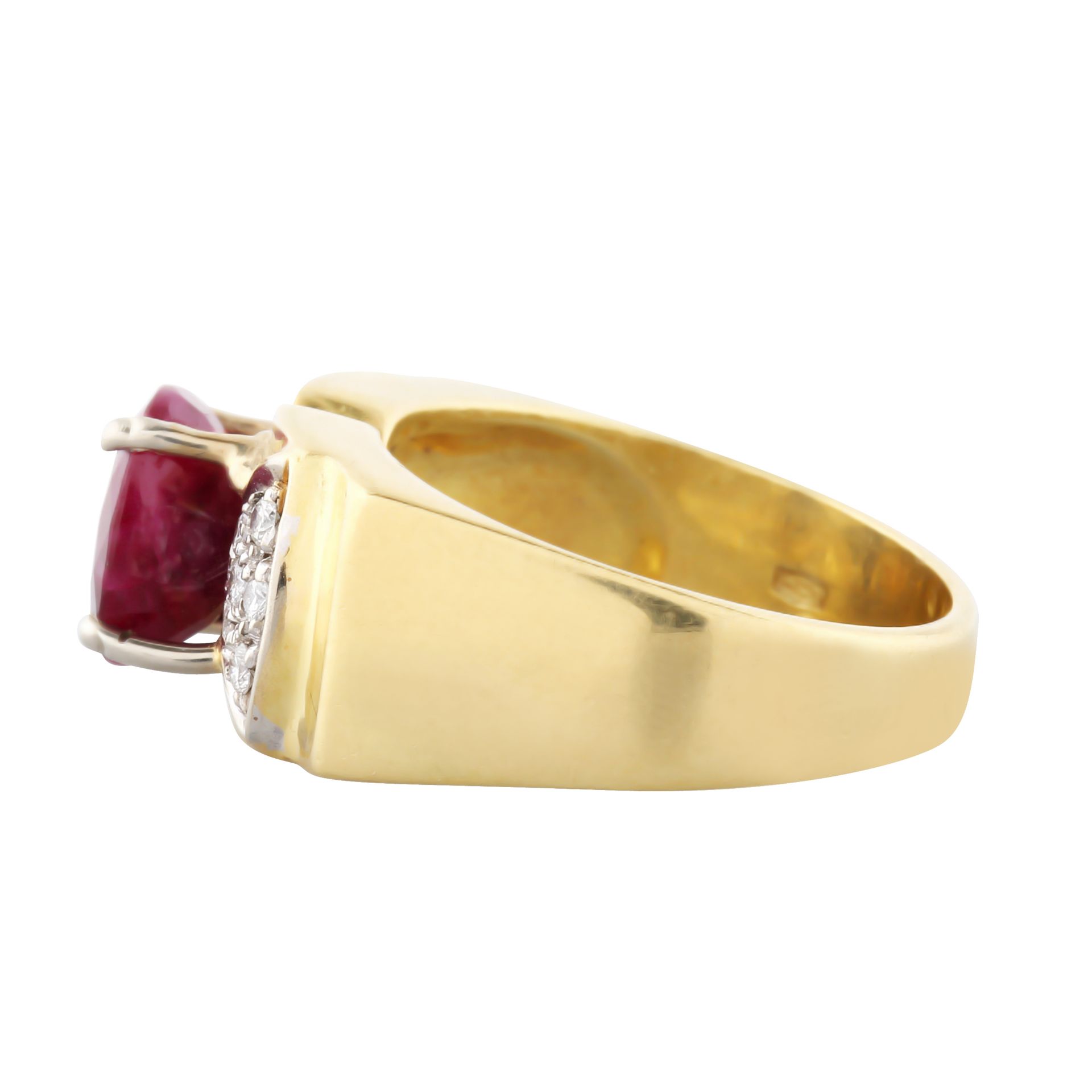 GOLD RING WITH RUBY - Bild 2 aus 4