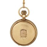 AMERICAN WALTHAM 14K GOLD HUNTER POCKET WATCH AND CHAIN, APPLETON, TRACY & CO. MODEL, MOVEMENT NO. 6