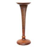 COLONIAL-REVIVAL STAINED HARDWOOD PEDESTAL, LATE 19TH CENTURY