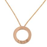 18KT ROSE GOLD 'LOVE' CARTIER NECKLACE