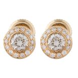 18KT GOLD DIAMOND EARRINGS, HARRY WINSTON, NEW YORK, CONTEMPORARY