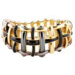 AN 18KT GOLD AND ENAMEL WOVEN BRACELET, ANGELA CUMMINGS FOR TIFFANY & CO., CIRCA 1980S