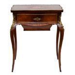 ITALIAN REGENCE-REVIVAL GILT-BRASS-MOUNTED ROSEWOOD SEWING STAND, 19TH CENTURY