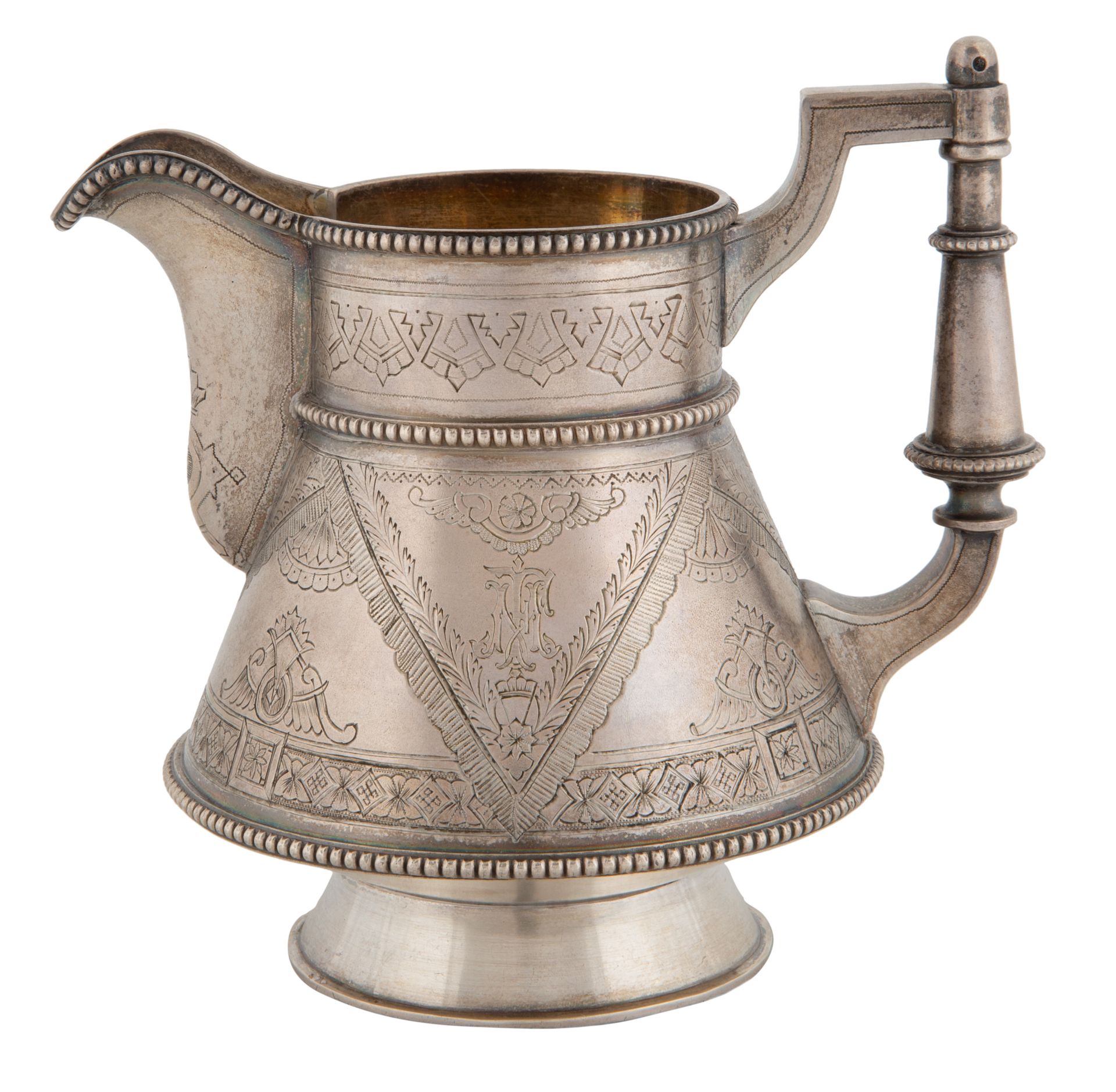 A RUSSIAN SILVER PITCHER, WORKMASTER EMELIAN KUZNETSOV, ST. PETERSBURG, 1889