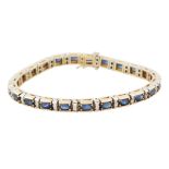 14K DIAMOND AND SAPPHIRE BRACELET