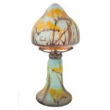 A FRENCH CAMEO GLASS TABLE LAMP, LAVAL, CIRCA 1920S