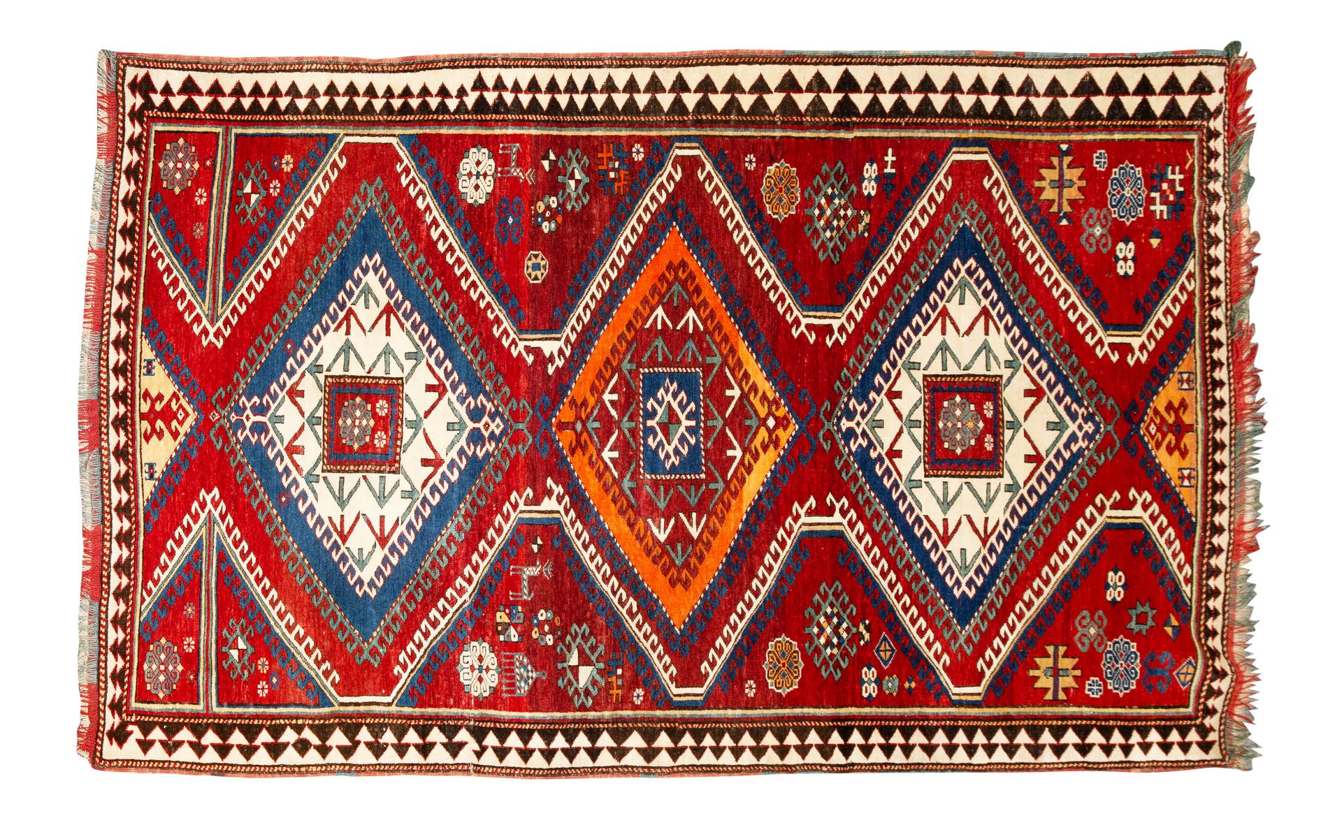 CAUCASIAN KAZAK RUG, CIRCA 1900-1920