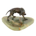 AN AMERICAN BRONZE-MOUNTED ONYX VIDE-POCHE, JENNINGS BROTHERS, BRIDGEPORT, CIRCA 1900