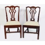 PAIR OF GEORGE III MAHOGANY CHAIRS