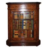 PERIOD WALNUT AND MARQUETRY PIER CABINET