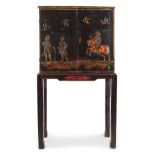 18TH-CENTURY LACQUERED CABINET-ON-STAND