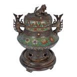 CHINESE CLOISONNÉ CENSER, 19TH-CENTURY