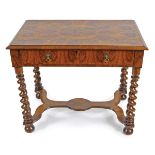 WILLIAM AND MARY OYSTER WOOD SIDE TABLE