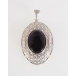 OVAL SILVER FILIGREE PENDANT