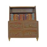 REGENCY PERIOD PAINTED AND PARCEL GILT BOOKCASE