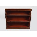 EDWARDIAN MAHOGANY & BRASS MOUNTED OPEN BOOKCASE