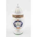 PORCELAIN APOTHECARY JAR AND COVER