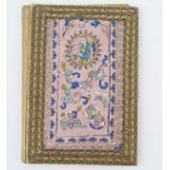 CHINESE SILK EMBROIDERED LETTER HOLDER