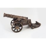 19TH-CENTURY CAST IRON MODEL CANON