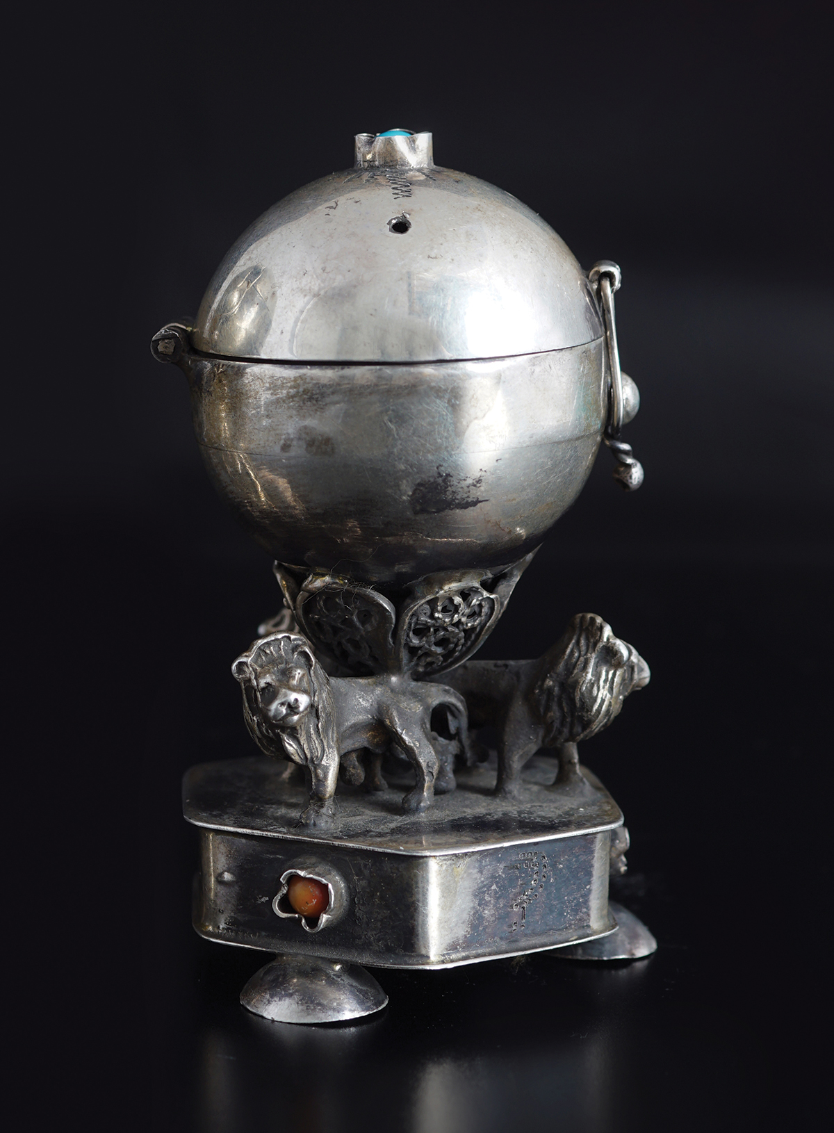 19TH-CENTURY RUSSIAN SILVER SPICE GLOBE - Image 2 of 10