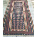 ANTIQUE CAUCASIAN FLAT WEAVE RUG, CIRCA 1880