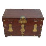 19TH-CENTURY CHINESE BRASS BOUND TRUNK