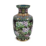 CHINESE QING PERIOD CLOISONNÉ ENAMELLED VASE