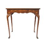 18TH-CENTURY MAHOGANY AND MARQUETRY CENTRE TABLE
