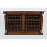 WILLIAM IV PERIOD ROSEWOOD & PARCEL GILT BOOKCASE