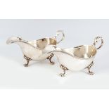 PAIR OF SHEFFIELD SILVER PLATED SAUCE BOATS