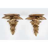 PAIR OF 19TH-CENTURY CARVED GILTWOOD BRACKETS