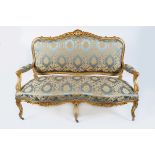 19TH-CENTURY CARVED GILTWOOD SETTEE