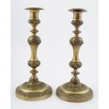 PAIR OF 19TH-CENTURY BRASS CANDLESTICKS