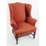 GEORGE III PERIOD WING BACK ARMCHAIR