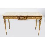 LATE 19TH-CENTURY CARVED GILT WOOD CONSOLE TABLE