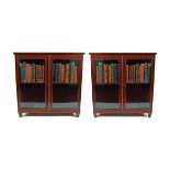 PAIR OF REGENCY PERIOD MAHOGANY LOW BOOKCASES