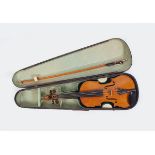 CASED VIOLIN AND BOW