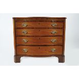 GEORGE III PERIOD MAHOGANY & CROSSBANDED COMMODE