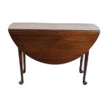 IRISH 18TH-CENTURY MAHOGANY DROP LEAF TABLE