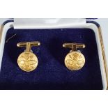PAIR OF MILITARY GILDED CUFF LINKS